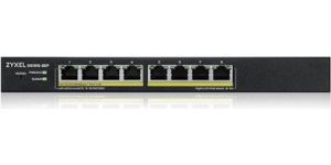 Obrázok pre výrobcu Zyxel GS1915-8EP, 8-port GbE PoE Smart hybrid mode Switch, standalone or NebulaFlex Cloud, 60 Watt 802.3at, desktop, fanless