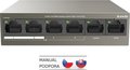 Obrázok pre výrobcu Tenda TEF1106P-4-63W PoE AT switch 4x PoE 802.3af/at, 6x 100Mb/s, PoE celkem 63W, fanless