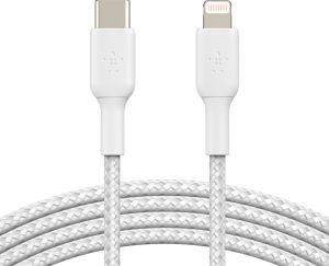 Obrázok pre výrobcu BELKIN kabel oplétaný USB-C - Lightning, 2m, bílý