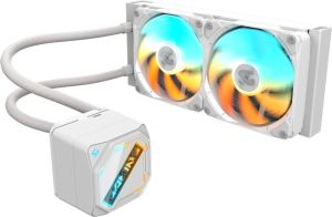 Obrázok pre výrobcu GIGABYTE Vodní chladič GAMING 240 ICE, 2x120mm, ARGB, LGA1851, AM5, bílá