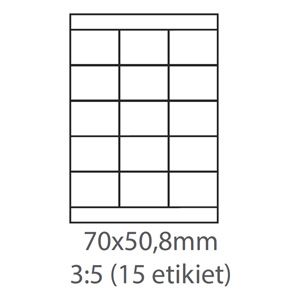 Obrázok pre výrobcu etikety ECODATA Samolepiace 70x50,8 univerzálne biele (100 listov A4/bal.)