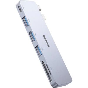 Obrázok pre výrobcu Baseus Dokovací stanice Ultra Joy 6v1 (USB-C PD, 3xUSB 3.0, SD/TF) šedá
