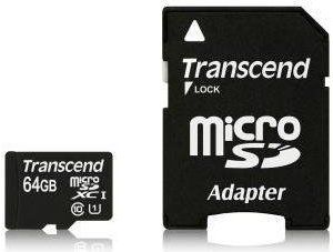 Obrázok pre výrobcu Transcend Micro SDXC karta 64GB Class 10 UHS-I + Adaptér