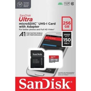 Obrázok pre výrobcu SanDisk MicroSDXC karta 256GB Ultra (150 MB/s, A1 Class 10 UHS-I) + adaptér