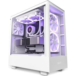 Obrázok pre výrobcu NZXT skříň H5 Elite edition / 3x120 mm (2xRGB) fan / USB 3.0 / USB-C 3.1 / průhledná bočnice i přední panel / bílá