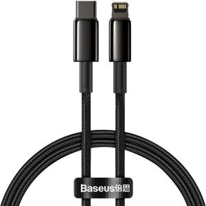 Obrázok pre výrobcu Baseus CATLWJ-01 Tungsten Gold Fast Charge Kabel USB-C to Lightning 20W 1m Black