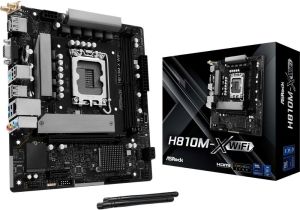 Obrázok pre výrobcu ASRock H810M-X WIFI / Intel H810 / LGA1851 / 2x DDR5 / M.2 / VGA / HDMI / DP / WiFi / mATX