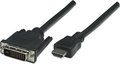 Obrázok pre výrobcu Techly Kábel k monitoru HDMI/DVI-D 24+1 M/M 1.8m čierny