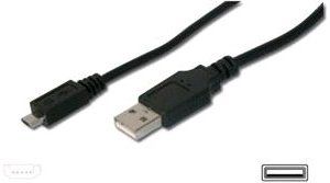 Obrázok pre výrobcu Digitus USB 2.0 kabel USB A samec na USB micro B samec, 2x stíněný, Měď, 1,8m