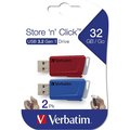 Obrázok pre výrobcu Verbatim USB flash disk, USB 3.0, 32GB, Store N Click, mix farieb, USB A, s výsuvným konektorom, 2ks