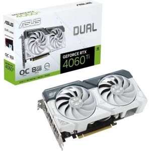 Obrázok pre výrobcu ASUS GeForce DUAL RTX 4060 Ti 8G OC White Edition, RTX 4060 Ti, 8GB GDDR6, 3xDP, 1xHDMI