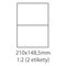 Obrázok pre výrobcu etikety ECODATA Samolepiace 210x148,5 univerzálne biele 2ks/A4 (100 listov A4/bal.)