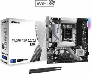 Obrázok pre výrobcu ASRock B760M PRO RS/D4 WIFI/ Intel B760 / LGA1700 / 4x DDR4 / 2x M.2 / HDMI / DP / USB-C / WiFi / mATX