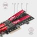 Obrázok pre výrobcu AXAGON PCEM2-ND, PCIe x8 řadič - 2x M.2 NVMe M-key slot, RAID, podpora desek bez bifurkace, vč. LP