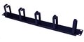 Obrázok pre výrobcu 19" vyvazovací panel 1U, 5x kovový úchyt, 40x70mm, černý