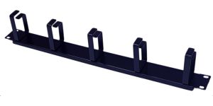 Obrázok pre výrobcu 19" vyvazovací panel 1U, 5x kovový úchyt, 40x70mm, černý