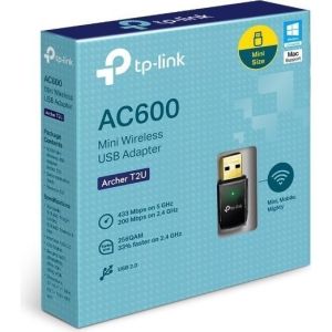 Obrázok pre výrobcu TP-Link Archer T2U AC600 DualBand USB 2.0 adapter Wireless 802.11a/n, 2,4/5G