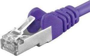 Obrázok pre výrobcu Premiumcord Patch kabel CAT6a S-FTP, RJ45-RJ45, AWG 26/7 1,5m, fialová