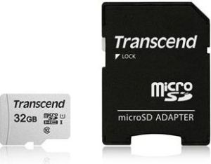 Obrázok pre výrobcu Transcend 32GB microSDHC 300S UHS-I U1 (Class 10) paměťová karta (s adaptérem)