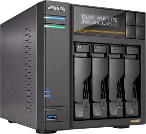 Obrázok pre výrobcu Asustor Lockerstor 4 Gen3 AS6804T  4x 2,5"/3,5" SATA III/ 16GB RAM/ Dual 10GbE/ 4x M.2 SSD