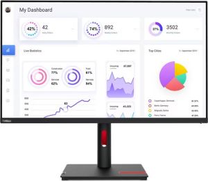 Obrázok pre výrobcu Lenovo ThinkVision T32p-30 31,5"/IPS/4K UHD 60Hz/6ms/Blck-Red/3R