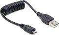 Obrázok pre výrobcu Gembird micro USB cable 2.0 coiled cable black 0.6m