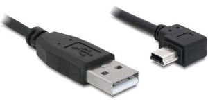 Obrázok pre výrobcu Delock Cable USB 2.0-A male > USB mini-B 5pin male angled 0.5 m