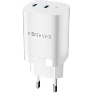 Obrázok pre výrobcu Rychlonabíječka do sítě Forever TC-05-35CC GaN PD 2x USB-C 35W bílá