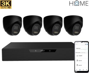 Obrázok pre výrobcu iGET HOME N85P4 - kamerový NVR PoE set 3K rozlišení, 8CH NVR + 4x kamera se zvukem, IR a LED