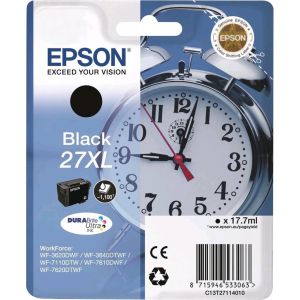 Obrázok pre výrobcu EPSON ink čer Singlepack Black 27XL DURABrite Ultra Ink