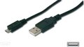 Obrázok pre výrobcu Digitus USB 2.0 kabel USB A samec na USB micro B samec, 2x stíněný, Měď, 1m