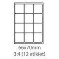 Obrázok pre výrobcu etikety ECODATA Samolepiace 66x70 univerzálne biele 12ks/A4 (100 listov A4/bal.)
