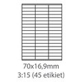 Obrázok pre výrobcu etikety ECODATA Samolepiace 70x16,9 univerzálne biele 51ks/A4 (100 listov A4/bal.)