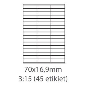Obrázok pre výrobcu etikety ECODATA Samolepiace 70x16,9 univerzálne biele 51ks/A4 (100 listov A4/bal.)