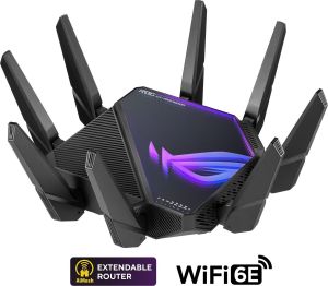 Obrázok pre výrobcu ASUS ROG Rapture GT-AX16000 (AXE16000) WiFi 6E Extendable Gaming Router, 10G & 2.5G porty, Aimesh, 4G/5G