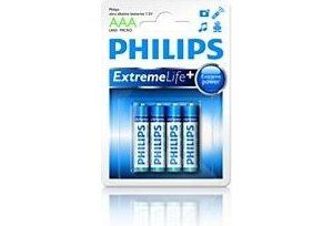 Obrázok pre výrobcu Philips batéria AAA eXtremeLife+, alkalická - 4ks