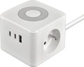 Obrázok pre výrobcu Viking síťový adaptér YC23L, 2x 230 V, 1x USB-A, 2x USB-C, dotykové světlo, délka 1,4 m, bílá