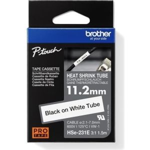 Obrázok pre výrobcu Brother - HSe-231E, bužírka bílá / černá (11,2 mm)