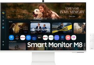Obrázok pre výrobcu Samsung Smart Monitor M8 (M80F) 32" LED VA 3840x2160 Mega DCR 4ms 400cd HDMI USB(65W) Wifi pivot biely