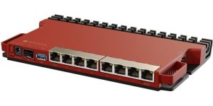 Obrázok pre výrobcu MikroTik L009UiGS-RM, ARM CPU, 512MB RAM, 8x GLAN, PoE in/out, SFP, USB 3.0, L5