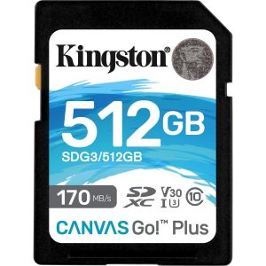 Obrázok pre výrobcu Kingston 512GB SDXC Canvas Go! Plus 170R/90W CL10 U3 V30