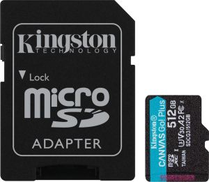 Obrázok pre výrobcu Kingston 512GB microSDXC Canvas Go! Plus A2 U3 V30 170MB/s + adapter