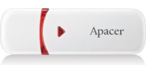 Obrázok pre výrobcu Apacer USB flash disk, 2.0, 64GB, AH333, biely, červený, AP64GAH333W-1, s krytkou