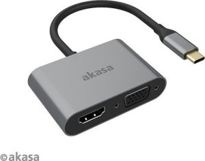 Obrázok pre výrobcu AKASA - adaptér Type-C na HDMI a VGA