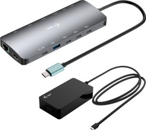 Obrázok pre výrobcu i-tec USB-C Metal Nano 3x Display Dock, 2x HDMI 1x USB-C video, PD 140W + Universal Charger 140W