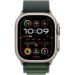 Obrázok pre výrobcu Apple Watch 49mm Dark Green Alpine Loop - Medium - Natural Titanium Finish