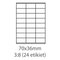 Obrázok pre výrobcu etikety ECODATA Samolepiace 70x36 univerzálne biele 24ks/A4 (100 listov A4/bal.)