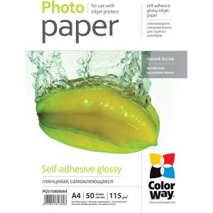 Obrázok pre výrobcu COLORWAY fotopapír/ samolepící/ glossy 115g/m2, A4/ 50 kusů