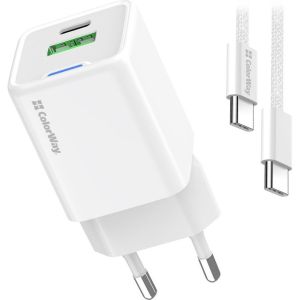Obrázok pre výrobcu COLORWAY 1x USB-C/ síťová nabíječka/ GaN/ PD/ PPS/ QC/ 30W/ Včetně 100cm kabelu/ Bílá