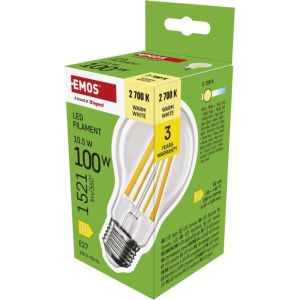 Obrázok pre výrobcu EMOS LED FLM A60 10,5W(100W) 1521lm E27 WW